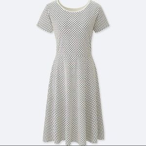 Uniqlo Geometric Print Fit & Flare Bra Dress